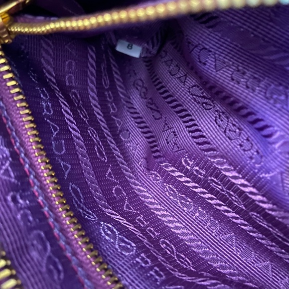 Authentic Prada Purple & Pink Leather Crossbody Shoulder Bag Gold Hardware - COA - Picture 16 of 16